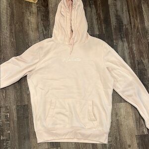 Hollister Men's Light Pink Hoodie Sweater